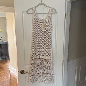 Michael Kors White Crochet Dress Size L